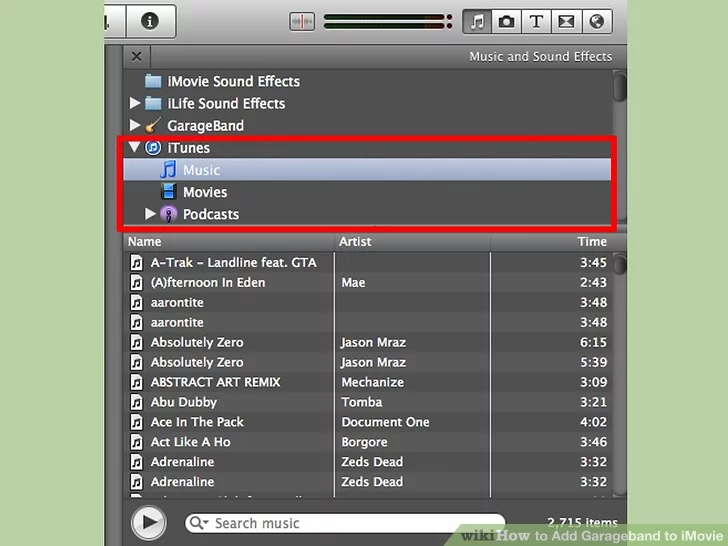 How to save music in garageband mac for imovie 2